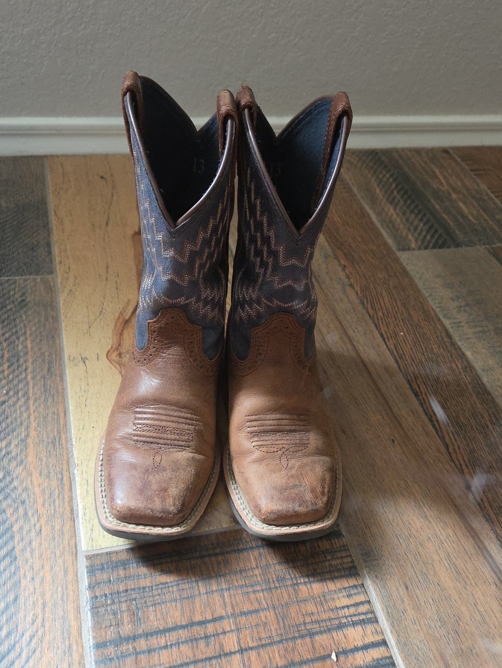 Ariat Brown and Dark Brown Two-Tone Western Cowboy Boots